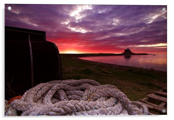 Holy Island Lindisfarne Northumberland Coast  Acrylic by David Thompson