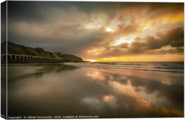 Sandy Reflection  Canvas Print by Alistair Duncombe