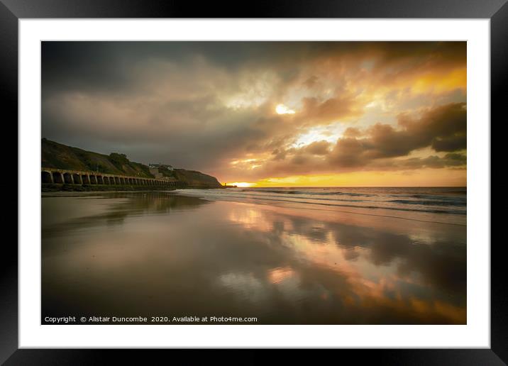 Sandy Reflection  Framed Mounted Print by Alistair Duncombe