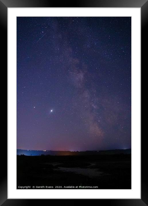 The Milky Way in Carmarthen  Framed Mounted Print by Gareth Evans