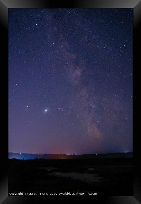 The Milky Way in Carmarthen  Framed Print by Gareth Evans