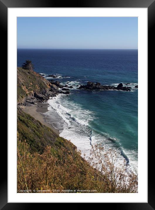 Coastal view - Big Sur, California Framed Mounted Print by Lensw0rld 
