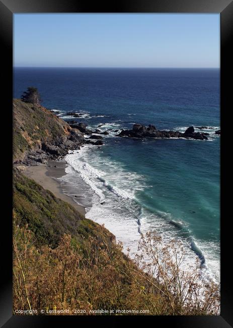 Coastal view - Big Sur, California Framed Print by Lensw0rld 