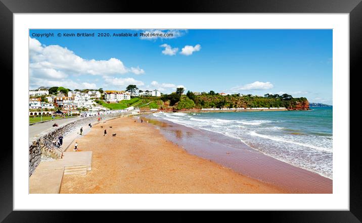 goodrington beach torbay Framed Mounted Print by Kevin Britland