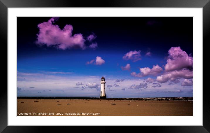 fluffy clouds Framed Mounted Print by Richard Perks