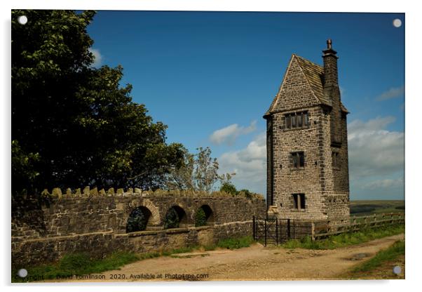 The Pigeon Tower - Rivington Lancashire  Acrylic by David Tomlinson