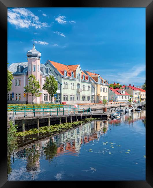 Ronneby Canal View Framed Print by Antony McAulay
