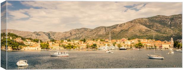 A view of Cavtat village  Canvas Print by Naylor's Photography