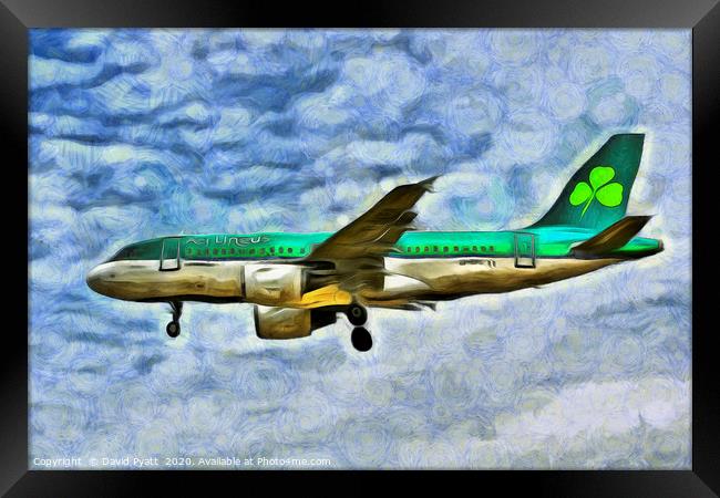 Aer Lingus Airbus A319 Van Gogh Framed Print by David Pyatt