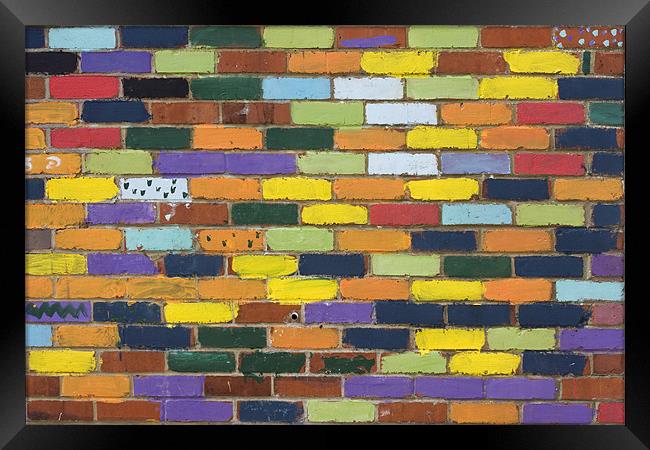 Painted Bricks Framed Print by Tony Bates
