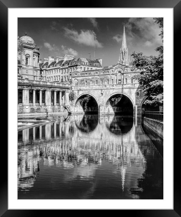 Pulteney Bridge & River Avon in Bath Framed Mounted Print by Darren Galpin