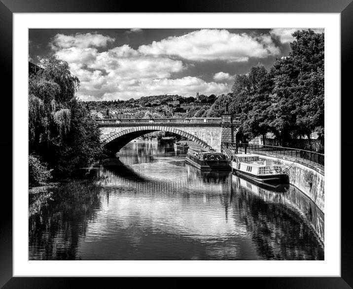North Parade Bridge & River Avon Framed Mounted Print by Darren Galpin