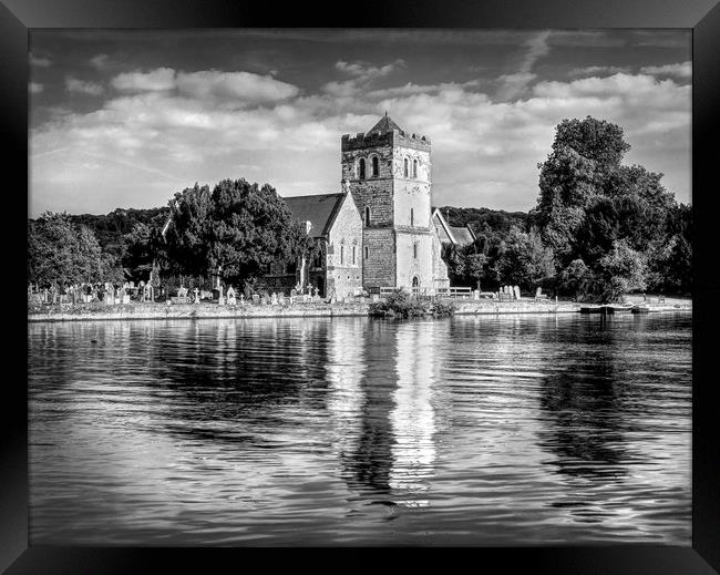 All Saints Church & River Thames,Bisham Framed Print by Darren Galpin