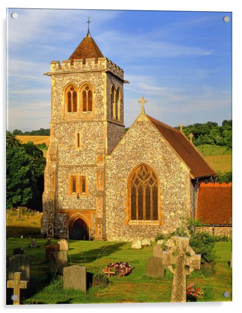 St Michael & All Angels Church,Hughenden Acrylic by Darren Galpin