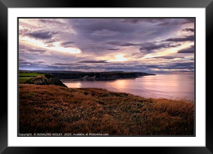 "Pink glow across Runswick" Framed Mounted Print by ROS RIDLEY