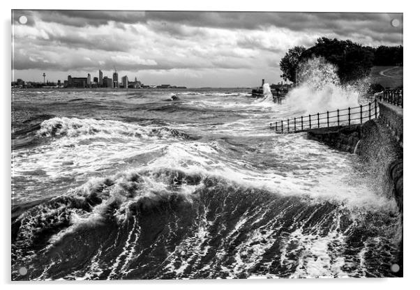 Mersey storm Acrylic by Kevin Elias