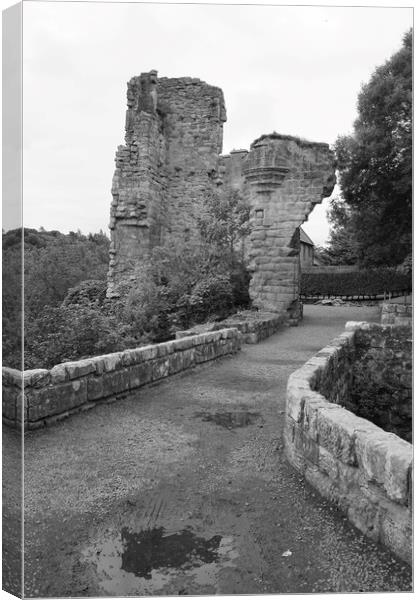 The entrance to Rosslyn castle, black&white Canvas Print by Theo Spanellis