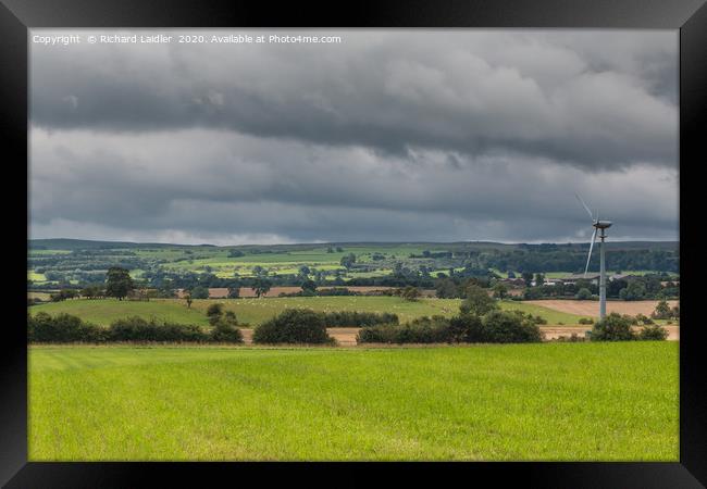 Green Fields and Green Energy Framed Print by Richard Laidler