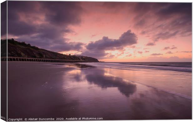 Beach Reflection Canvas Print by Alistair Duncombe