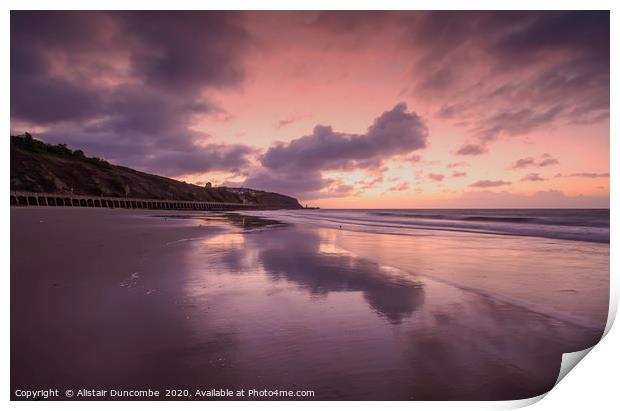 Beach Reflection Print by Alistair Duncombe