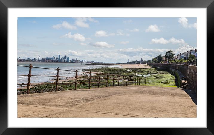 Slipway down to the River Mersey Framed Mounted Print by Jason Wells
