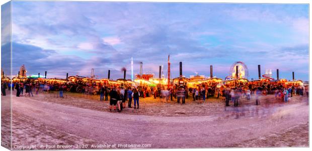 The Great Dorset Steam Fair at Sunset 2019 Canvas Print by Paul Brewer
