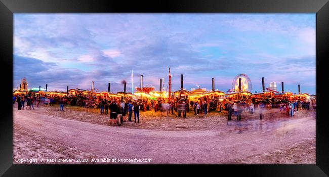 The Great Dorset Steam Fair at Sunset 2019 Framed Print by Paul Brewer
