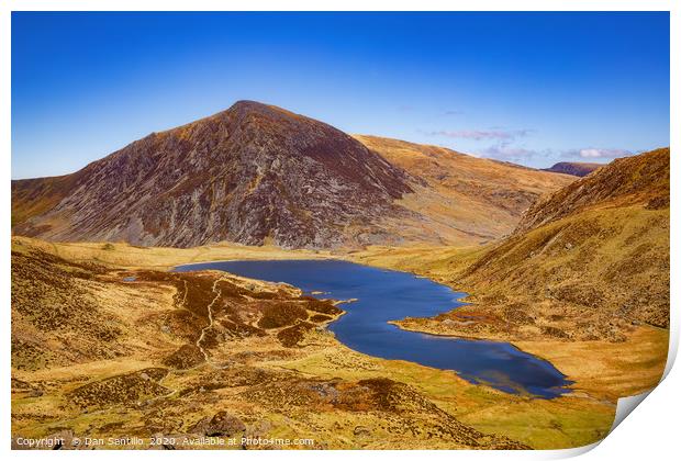 Pen yr Ole Wen and Llyn Idwal Print by Dan Santillo