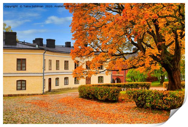 Suomenlinna Autumnal Landscape Print by Taina Sohlman
