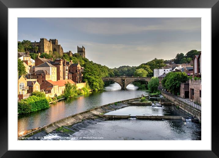 Durham Weir  Framed Mounted Print by Rob Hawkins