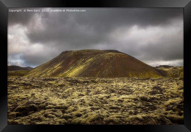 Volcanic Landscape at Reykjanesfolkvangur Reserve  Framed Print by Pere Sanz