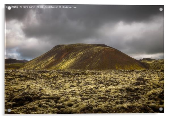 Volcanic Landscape at Reykjanesfolkvangur Reserve  Acrylic by Pere Sanz