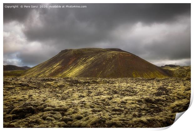 Volcanic Landscape at Reykjanesfolkvangur Reserve  Print by Pere Sanz