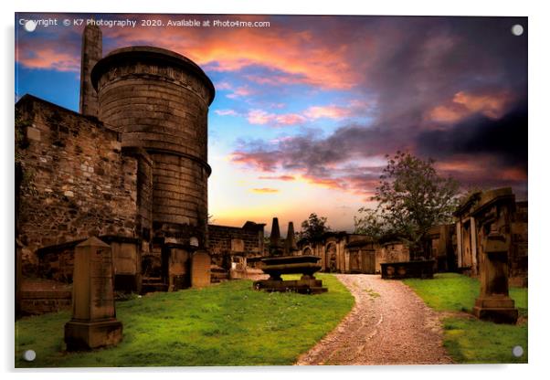 Old Calton Burial Ground, Edinburgh Acrylic by K7 Photography