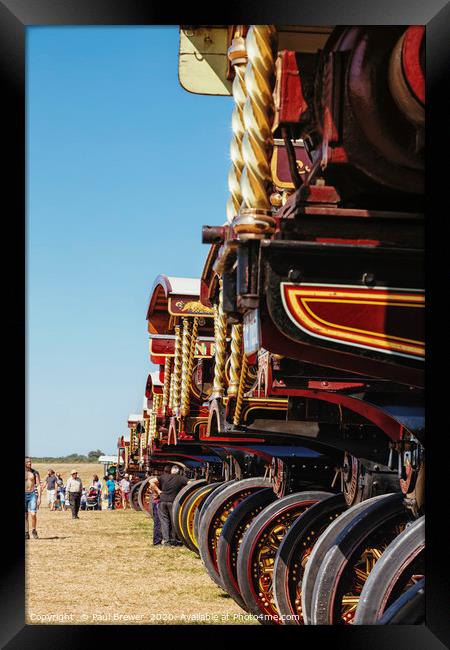Great Dorset Steam fair in the heat of the day 2019 Framed Print by Paul Brewer