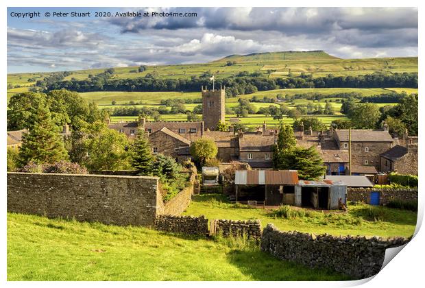 Askrigg in the Yorkshire Dales Print by Peter Stuart