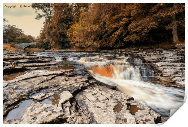 Stainforth Force, North Yorkshire Print by Peter Stuart