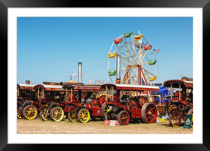 Great Dorset Steam fair in the heat of the day 201 Framed Mounted Print by Paul Brewer