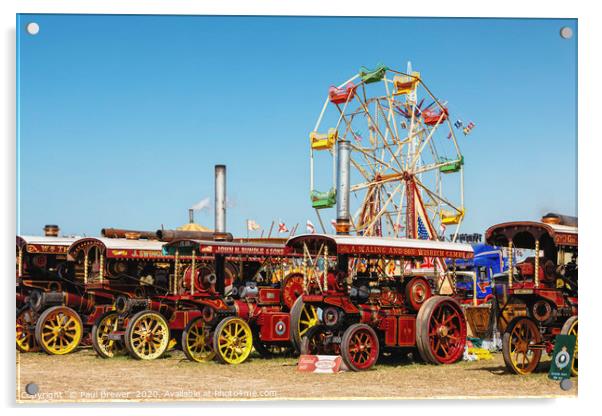 Great Dorset Steam fair in the heat of the day 201 Acrylic by Paul Brewer