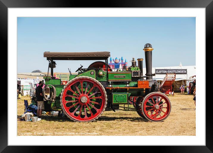 Beautiful Clayton and Shuttleworth engine Framed Mounted Print by Paul Brewer