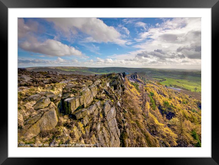 View from The Roaches Framed Mounted Print by Jim Key