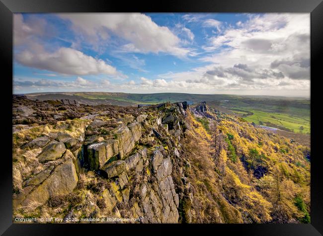 View from The Roaches Framed Print by Jim Key