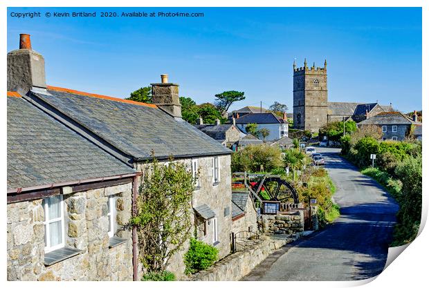 zennor cornwall Print by Kevin Britland