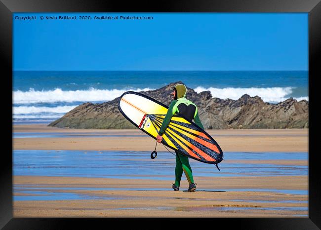 going surfing Framed Print by Kevin Britland