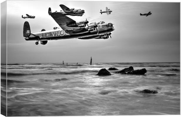 Lancaster's on a Mission  Canvas Print by Jon Fixter