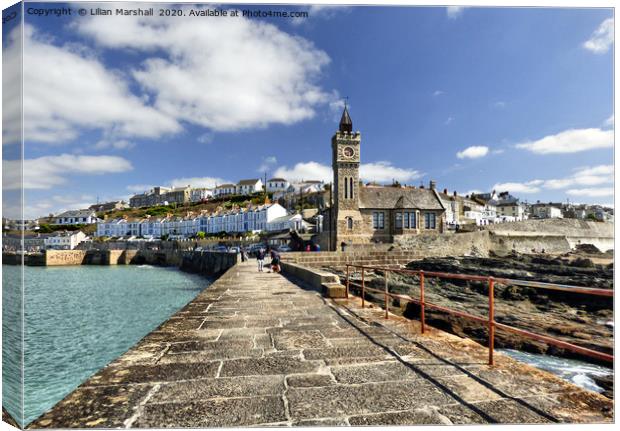 Porthleven Harbour. Canvas Print by Lilian Marshall