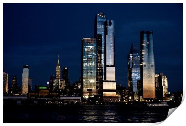 Manhattan Skyline at Sunset Print by Jules Taylor