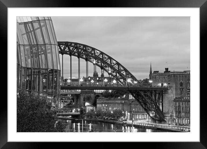 Tyne Bridge and Sage Centre, Newcastle-Gateshead,  Framed Mounted Print by Rob Cole