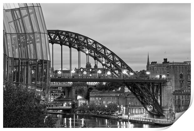 Tyne Bridge and Sage Centre, Newcastle-Gateshead,  Print by Rob Cole