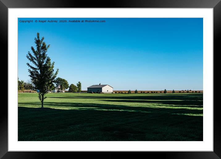 Summer evening in rural Illinois Framed Mounted Print by Roger Aubrey